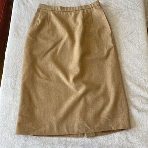 Pendleton Vintage Virgin Wool Skirt, Tan, size 6